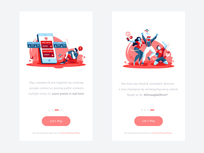Dream11 App Onboarding card cricket empty state football game homepage icon illustration login loginscreen money onboarding onboarding screen signup sport success ui ux web website