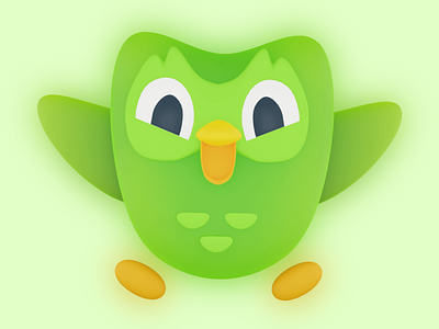 Duo from Duolingo 3d animal blender branding duo duolingo graphic design model owl