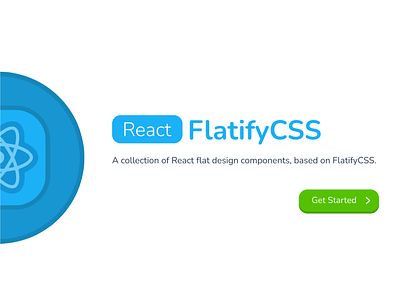 React FlatifyCSS: the flat design React component library css duolingo flat flatifycss homepage intro javascript minimal react react flatifycss ui web