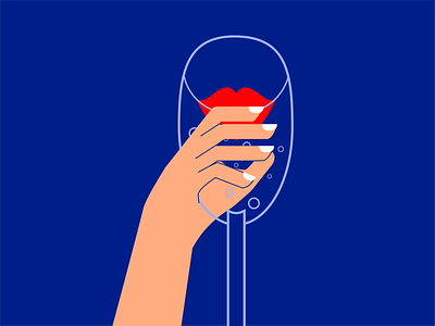 It’s wine o’clock | The bubbly spritzer concept design editorial graphic design illustration ui vector
