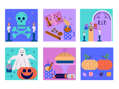 Halloween | Collection of illustrations for Halloween and autumn book illustration concept design editorial graphic design halloween illustration illustration spot illustration ui vector