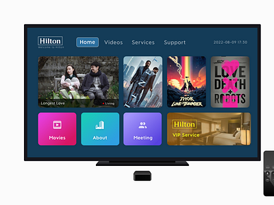 TV launcher for hotel apple tv launcher remote sketch tv ui