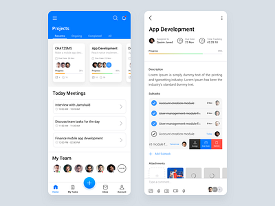 Task & Project Management App Concept