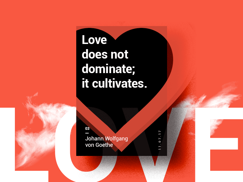 Love colour daily freelance love motivation pk red typography ui