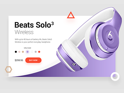 Beats Solo Wireless beats beatsbydre design headphone icon interface material pk solo ui ux wireless