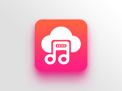 Music Cloud clean color flat icon ipad iphone material music pink pk player sound