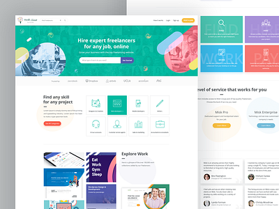 Freelancer Landing Page by Jamshaid Saleem on Dribbble