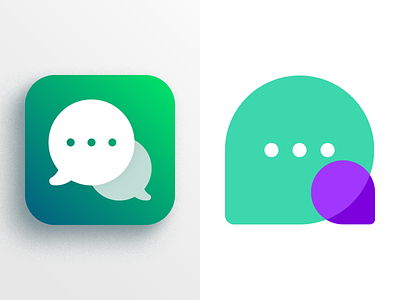 Chat App Icon app color design dribbble flat icon interface logo pakistan pk