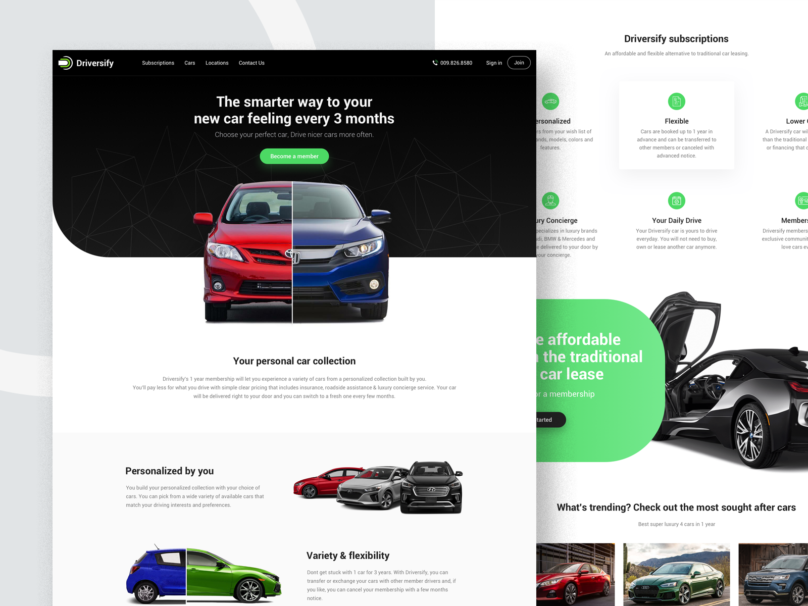 Cars Landing page Design by Jamshaid Saleem on Dribbble