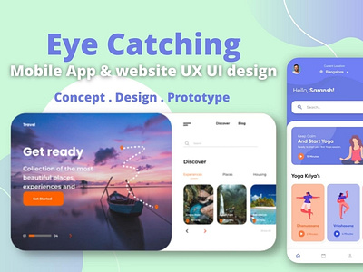 awesome eye catching mobile app and website UX UI design