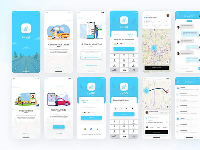 CarGo taxi app ui design