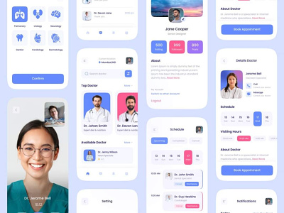 Awesome Doctor and consultant app ui design