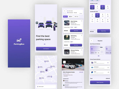 online parking system application ui design