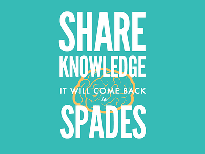 Share Knowledge | It Will Come Back In Spades experiment photoshop typography