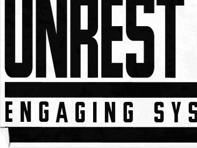 Unrest Magazine Sticker grunge logo punk unrestmag