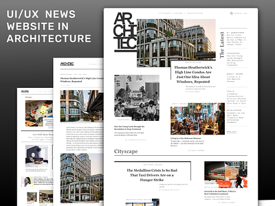 UI/UX  News website in architecture