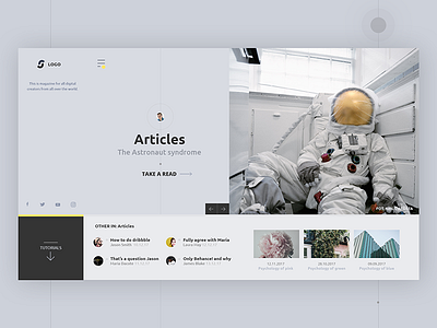 Landing concept for creative platform