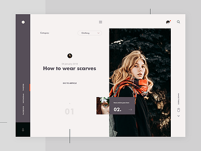 Blog Page clean fashion landing minimalistic modern photography simple ui ux