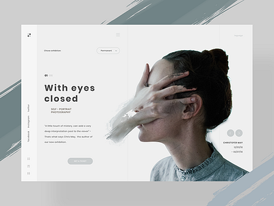 Museum landing page art design landing minimalistic modern museum ui ux web