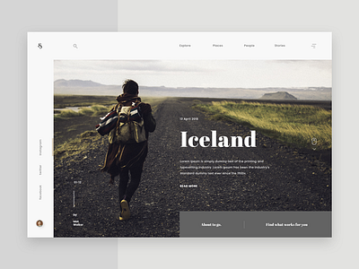 Personal Blog blog design minimalistic modern nature travel ui ux web