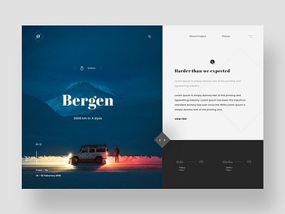 Travel Blog clean design landing minimalistic modern photography simple ui ux web