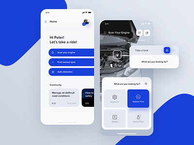 AR Car Mechanic App android app ar augmented car design ios mobile reality ui ux