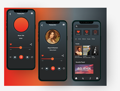 Music Player #Dailyui #009 app design figma ui ux