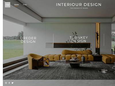 Interior design studio design typography ui ux