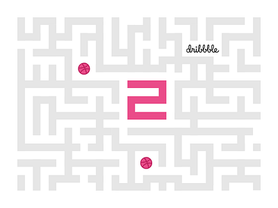 2 Dribbble Invitation dribbble invite game invitation invite maze play