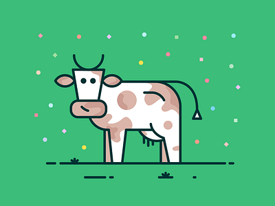 A Happy Cow :) cow icon icon design illustration outline smile