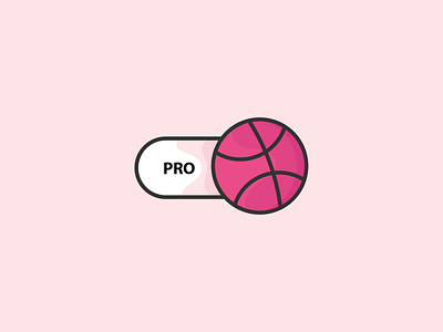 Now, I am a PRO! ball basketball clean dribbble on off outline pro switch switch button ui