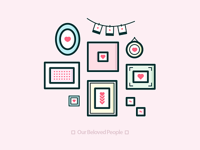 Our Beloved People frame heart icon design illustration love outline photo picture wall