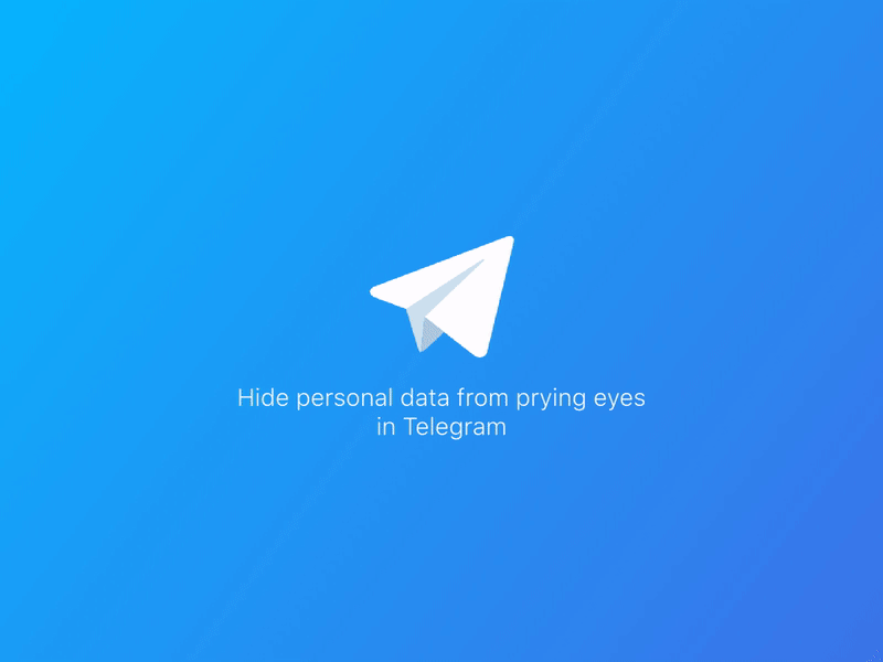 Hidden eye mode in Telegram animation blur concept desktop motion principle telegram