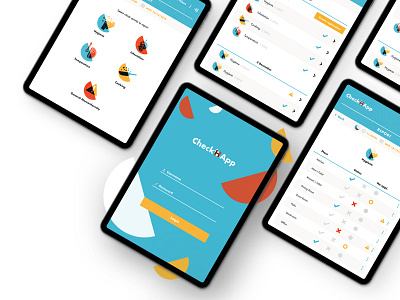 CheckHApp app branding design illustration illustrator logo product design ui ux