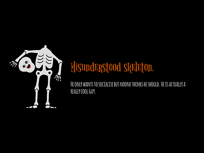 Skeleton design halloween scary skeleton spooky uidesign
