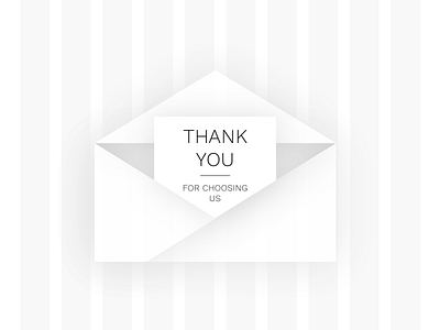 Thank you concept envelope graphics icon illustration mail page paper sent thanks thankyou uidesign