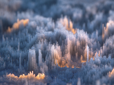 Impossible landscapes 3 3d abstract bright cg cold dof landscape octane render sss warm