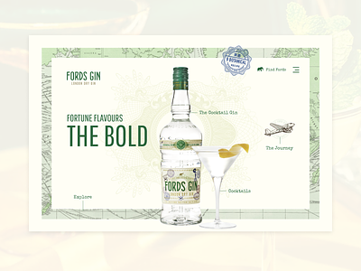 Fords Gin - Website design graphic design ui ux web design