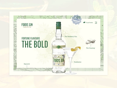 Fords Gin - Website design graphic design ui ux web design