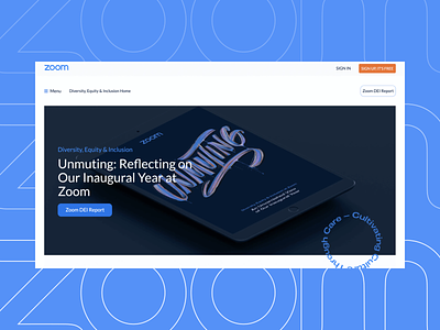 Zoom - Website ui ux web design