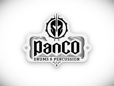 PanCo Drums & Percusion illustration illustrator logo spartan vintage