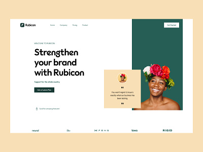 Rubicon: Landing Page Hero home page homepage landing landing page landing uı site ui web design web page web site webdesign webpage website