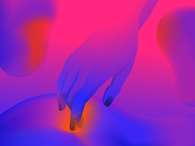 Hands illustration color concept contrast illustraion neon vector vector art
