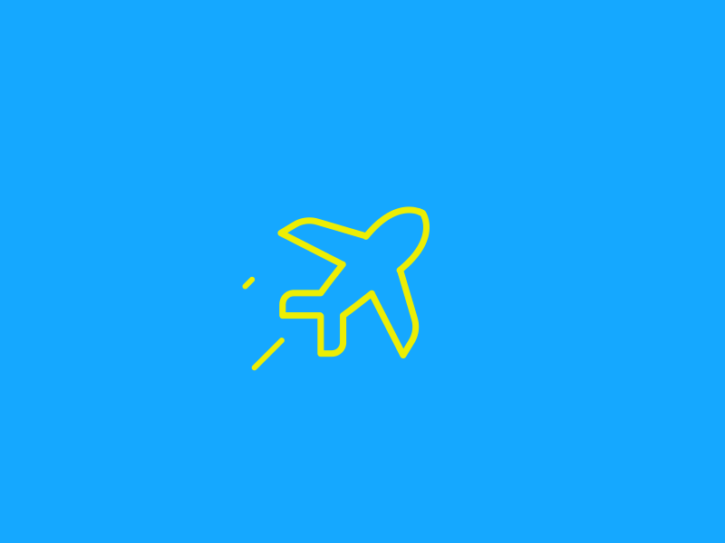 Eventbox Animation animation gif icon plane sound stroke yellow