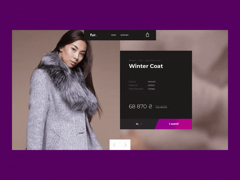 Product Page Interactive Concept for Online Store