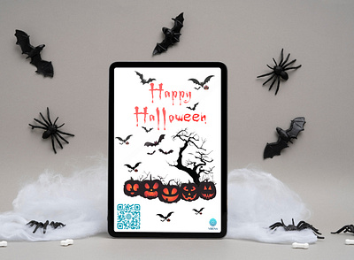 Halloween postcard 🎃 design graphic design illustration postcard typography