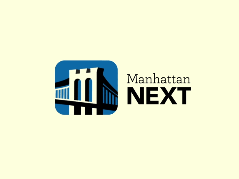 Manhahtan Next 3d bridge logo new york