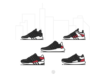Adidas EQT Icons adidas design eqt icon icons sneakers style vector
