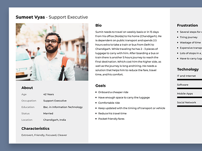Persona car pooling persona research ui design user user experience ux ux design ux research