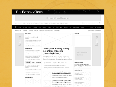 Economic Times Website Redesign